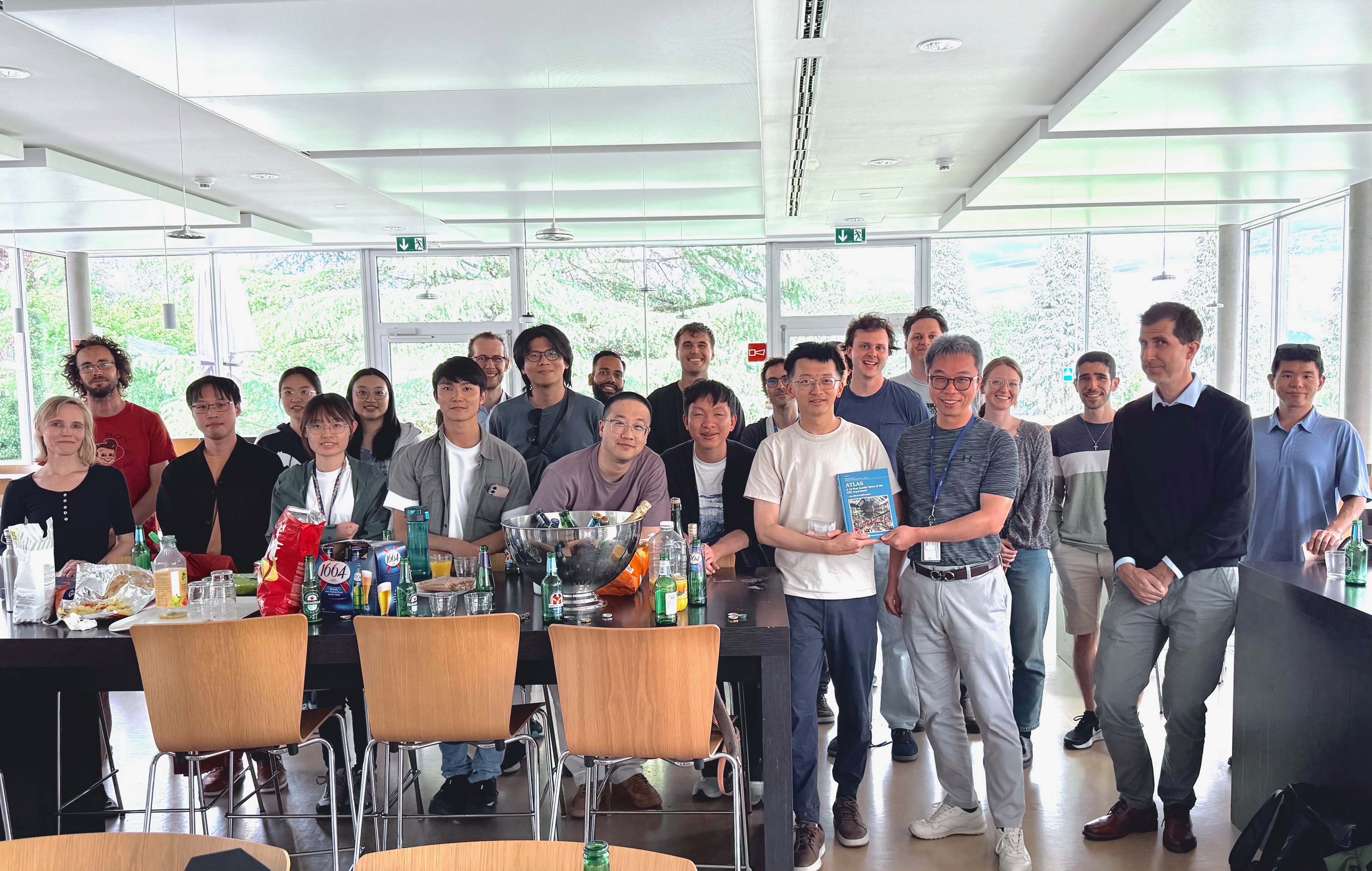 Group celebration at CERN